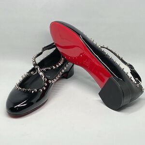 Christian Louboutin Pilouta Jane spiked patent leather ballet flats size 40